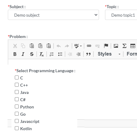 Define and Manage Coding Question Bank
